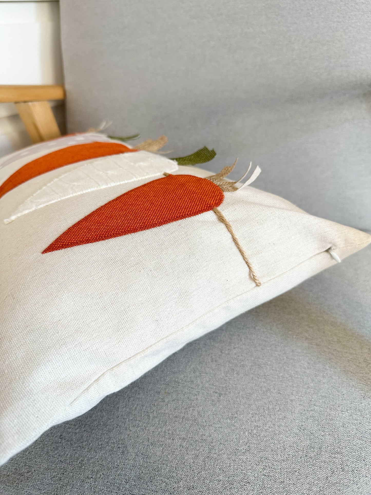 Five Carrots Linen Cushion Cover