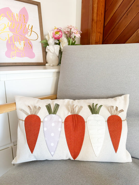 Five Carrots Linen Cushion Cover