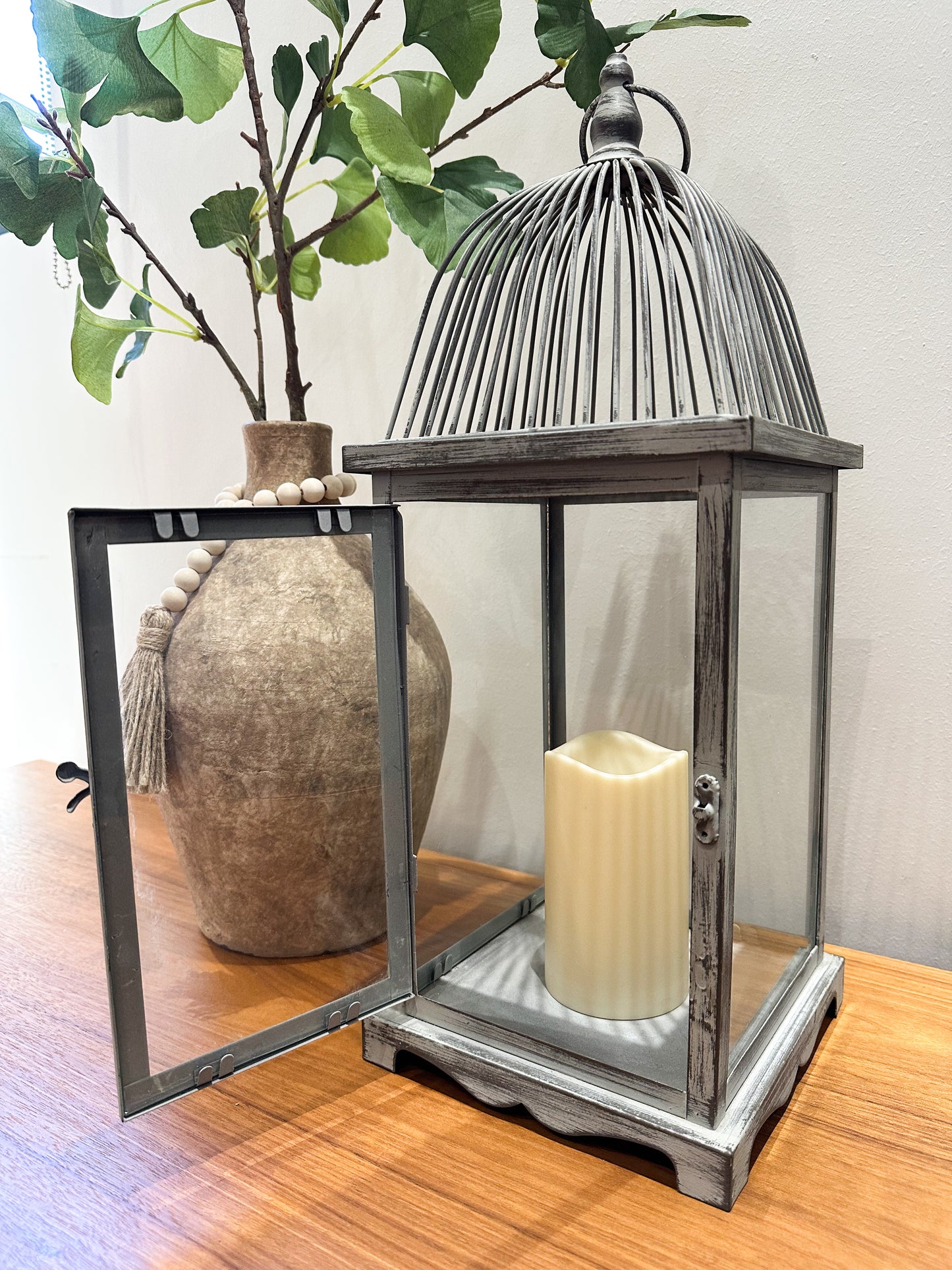 Metal Lantern with Led Candle